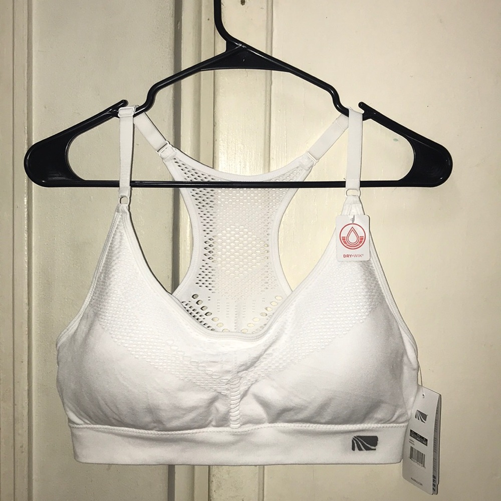 Marika White Low Impact Sport Bra w/ Mesh XL